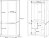 Szafa Drewniana Garderoba Z Półkami Drążkiem 80Cm Podgląd zdjęcia produktu 6