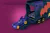 A toy Batmobile and transporter on a purple background. Anteprima dell’immagine prodotto