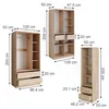 Šatní skříň Vicco Elmo Sonoma 100 x 200 cm Sada 3 kusů, Náhled obrázku produktu 2