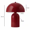 Opviq, Moderne Tischlampe mit Metallkörper, Rot, 35 cm hoch Produktbild-Vorschau 3