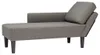 vidaXL Chaiselongue mit Kissen Hellgrau Cordstoff Produktbild-Vorschau 8