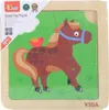 Dřevěné puzzle pro nejmenší Viga 4 ks Koník Náhled obrázku produktu 1