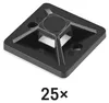 Samolepicí příchytka stahovacího pásku 20×20 mm, černá, 25 ks Náhled obrázku produktu