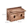 Relaxdays Nistkasten für Stare, natürliches Tannenholz, 2x Produktbild-Vorschau 4