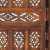 Parawan 5-Panelowy, Rzeźbiony, Brąz, 200X165 Cm, Drewno Podgląd zdjęcia produktu 3