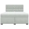 Boxspringbett mit Matratze Hellgrau 180x200 cm Samt Produktbild-Vorschau 4