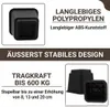 JustValue Set di 6 rialzi per mobili Nero – 13 cm – Max. Anteprima dell’immagine prodotto 3