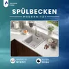 VBChome Granitspüle 50 x 48 cm Grau Einzelbecken Produktbild-Vorschau 7