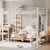 Metall-Hochbett mit Leiter 140*200 cm, Juniorbett Produktbild-Vorschau 5