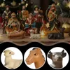 Krippenfiguren Set 10-teilig Weihnachtskrippe handbemalt Produktbild-Vorschau 4