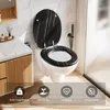 Toilettendeckel O Form WC-Sitze, Holzklobrille Marmor Produktbild-Vorschau 9