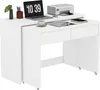 A white desk with a laptop, printer, and coffee cup on it, set against a white background. Anteprima dell’immagine prodotto