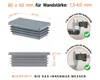 Lamellenstopfen rechteckig 80x60 mm Grau 10 Stück Produktbild-Vorschau 2