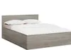 A bed with white bedding and pillows on a white background. Náhled obrázku produktu