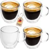 Intirilife 4x Doppelwandiges Thermo Glas Set in 250 - 300ml Produktbild-Vorschau 1