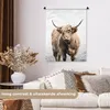 MuchoWow® Wandteppich Wandbehang Schottisches Hochlandrind Produktbild-Vorschau 2