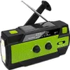 A black and green emergency radio with a solar panel and flashlight. Produktbild-Vorschau