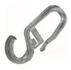 A clear, professional studio shot of a single transparent plastic clip hook against a white background. Anteprima dell’immagine prodotto