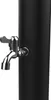 A close-up of a black outdoor shower column with a silver faucet attached. Produktbild-Vorschau