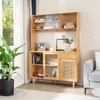 KOMFOTTEU Buffetschrank aus Bambus, Sideboard mit Haken & Produktbild-Vorschau 2