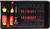 A set of screwdrivers laid out in a black fabric roll-up case. Náhľad obrázku produktu