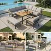 Ensemble de meubles de jardin en L Merax avec table en bois Voir les images du produit 2