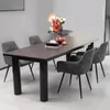 set di 4 sedie da pranzo con braccioli, rivestite in Anteprima dell’immagine prodotto 4