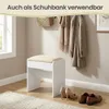 VASAGLE Schminkhocker aus Samt, gepolsterter Sitzhocker mit Produktbild-Vorschau 6