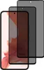 Three smartphone screen protectors are displayed in front of a blurred image of a smartphone. Náhľad obrázku produktu