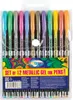 Jeu de stylos gel métalliques 12 couleurs 1,0 mm Jeu de Voir les images du produit 2