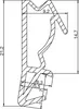 Haustürdichtung S 6515a, Kunststoff schwarz Produktbild-Vorschau 2