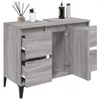 A grey wood-effect washbasin cabinet with two drawers and two doors. Náhled obrázku produktu