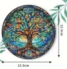 GKA XL Fensterbild Lebensbaum blau 23 cm Sonnenfänger Produktbild-Vorschau 5