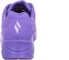 The back view of a purple Skechers sneaker. Náhled obrázku produktu