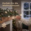 Lichterkette Lichtervorhang Schneeflocke LED Batterie Timer Produktbild-Vorschau 10