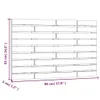 Wand-Kopfteil Weiß 96x3x63 cm Massivholz Kiefer Produktbild-Vorschau 8