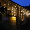 LED-Eisregen-Lichterkette 4 m 168 LED warmweiß IP44 Adapter Produktbild-Vorschau 6