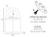 MASTER LOCK Kleine Vorhängeschlosser [Schlüssel] [4er-Set] Produktbild-Vorschau 5