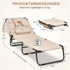 Skládací zahradní lehátko COSTWAY, lehátko s otvorem pro Náhled obrázku produktu 3