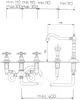 Technical drawing of a faucet with dimensions. Podgląd zdjęcia produktu