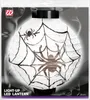 Halloween Deko Laterne "Spinnennetz" mit LED | 20 cm Produktbild-Vorschau 4