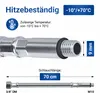 Flexschlauch 70 cm Panzerschlauch 3/8 Zoll ÜM x M10 mit Produktbild-Vorschau 3