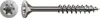 A studio shot of a single screw on a white background. Voir les images du produit