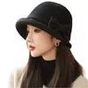 Damen Winter Fischerhut Vintage Elegant Bowler Hut Produktbild-Vorschau 1