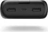The top view of a black power bank with USB ports. Náhled obrázku produktu