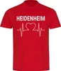 multifanshop Kinder T-Shirt - Heidenheim - Herzschlag, rot, Produktbild-Vorschau 1