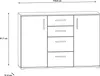 Sideboard >IKOLI< 2 Türen, 4 Schübe, Sonoma Eiche / Produktbild-Vorschau 6