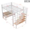 Merax Etagenbett Hochbett 140x200cm mit abnehmbarem Produktbild-Vorschau 6