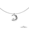 viva-adorno Edelstahl Damen Kette Halbmond Zirkonia Produktbild-Vorschau 2