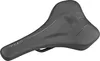 A black bicycle saddle is shown against a white background. Produktbild-Vorschau